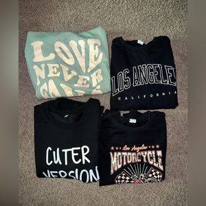 Great condition girls sweaters. Will throw in a 5th sweater for free